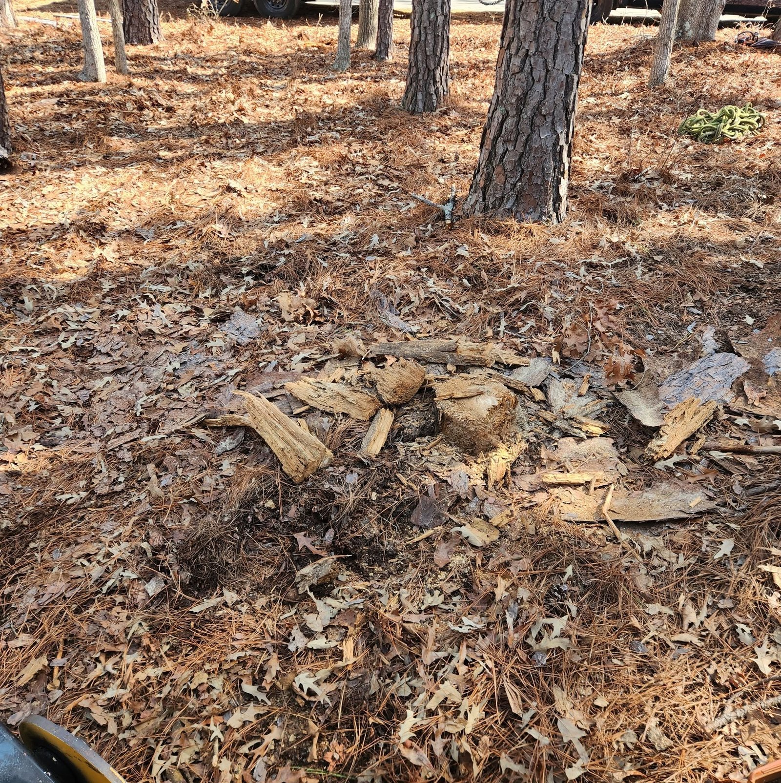 Hanger removed above a water meter