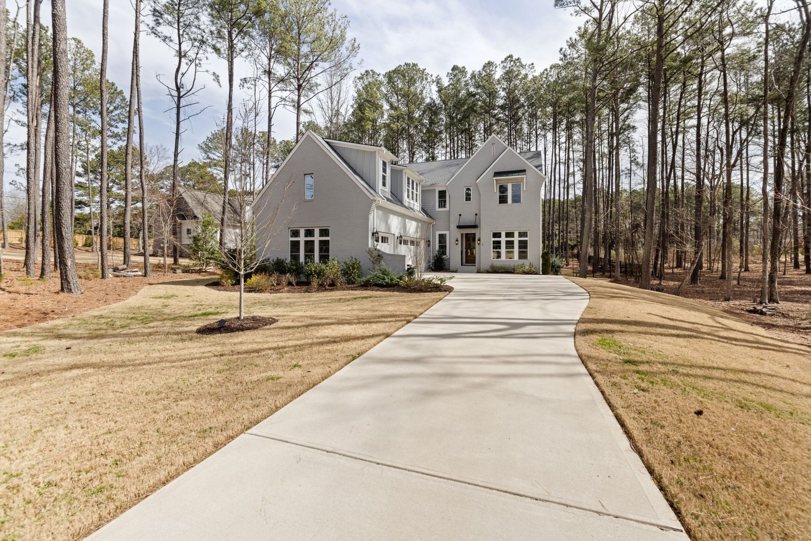 Towering longleaf pines in an established Southern Pines, NC neighborhood